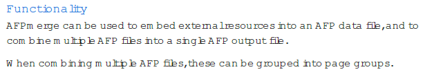 Example of malformed AFP output