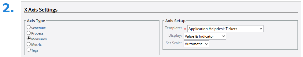 X Axis Settings - Measures