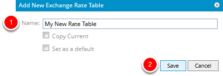 Enter Table Information