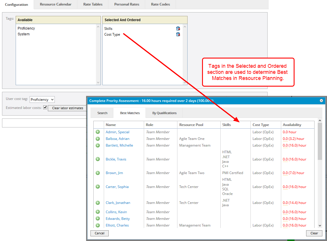 View Resource Tag Configuration