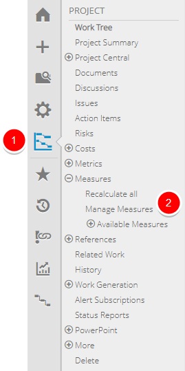 Click Manage Measures