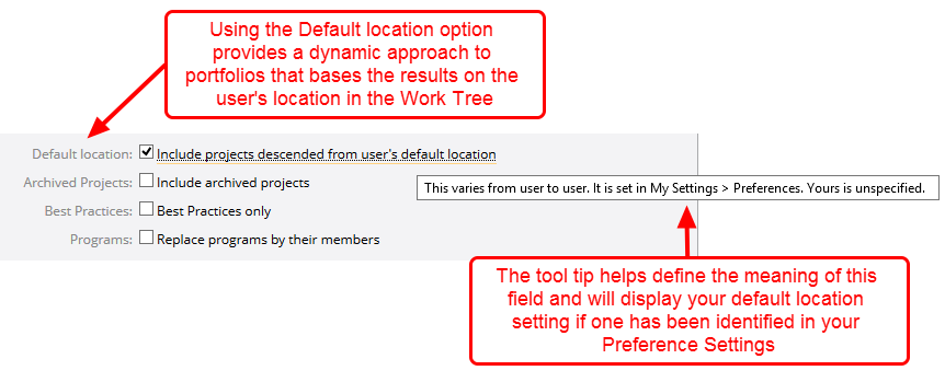 Select Default Location (Optional)