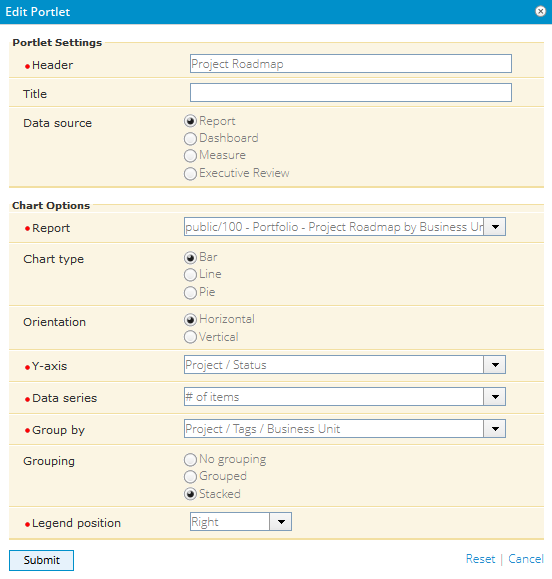 Updated Portlet Settings