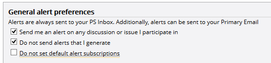 General Alert Preferences