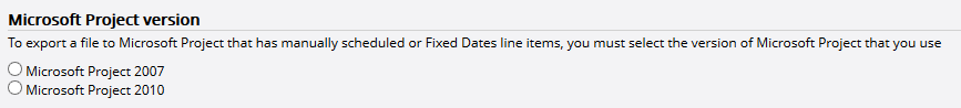 Microsoft Project Version