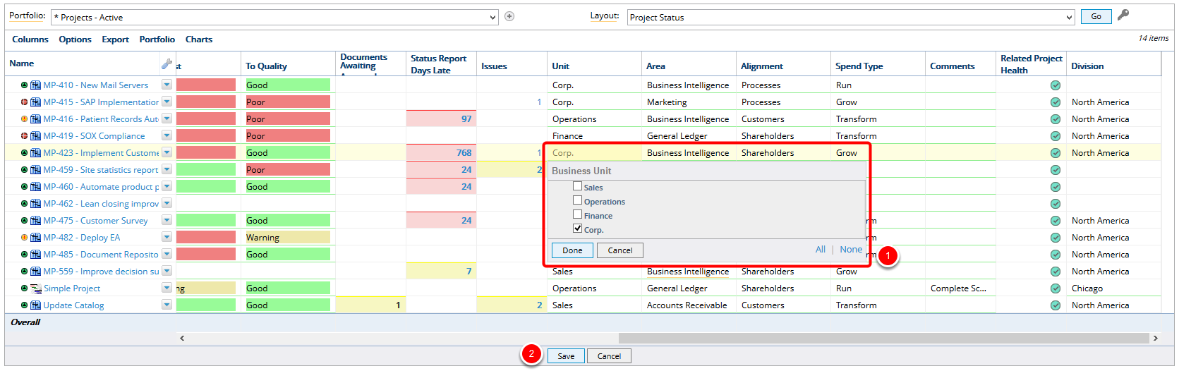 Edit Independent Tags from Dashboard