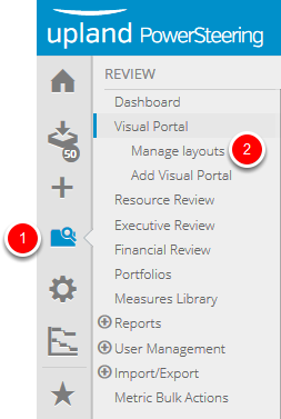 Click Manage Layouts