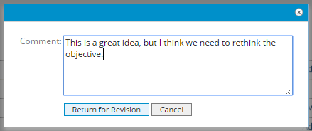 Return Idea for Revision