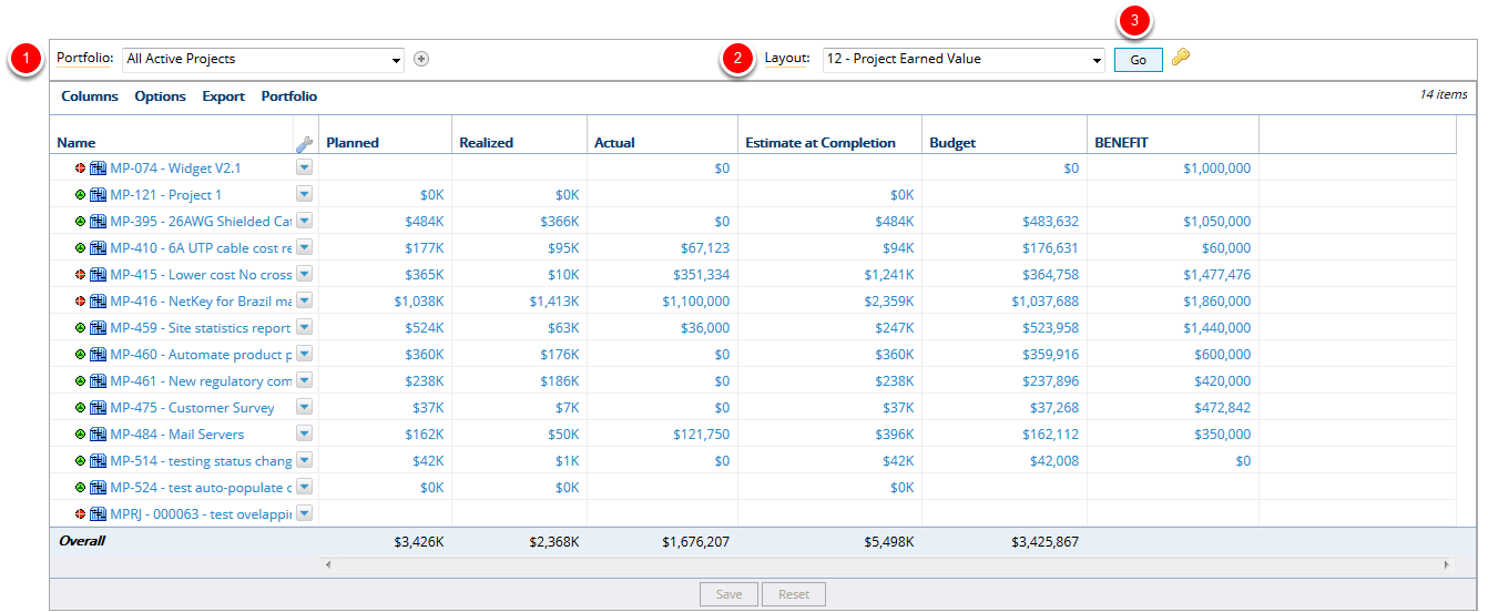 Select Portfolio and Layout (optional)