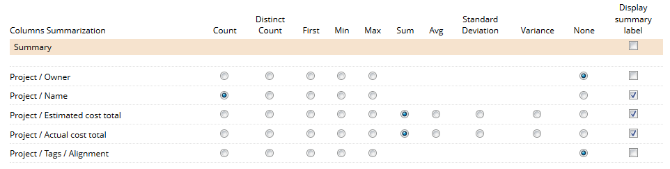 Add Column Summary Totals