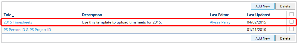 View Timesheet Loader Template