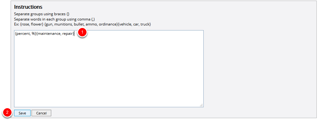 Enter Search Synonyms