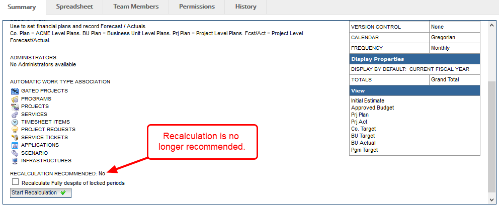 View Metric Summary