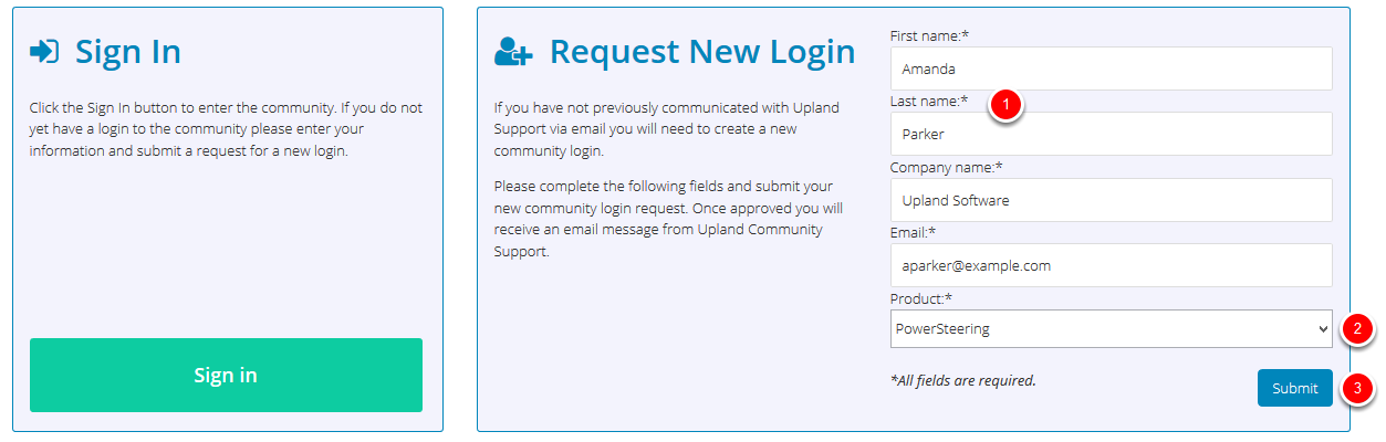 Request New Login