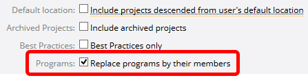 Click Replace Programs By Their Members (Optional)