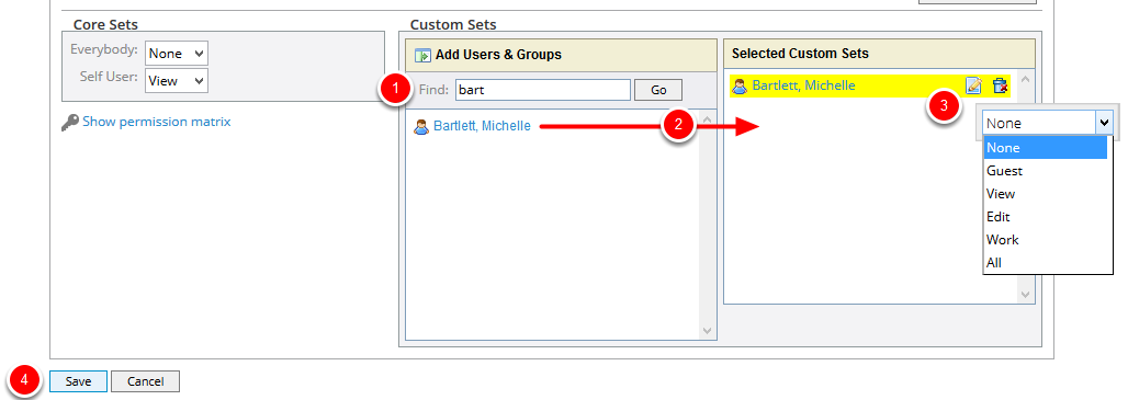 Define Custom Set Permissions (Optional)