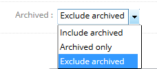 Click Archived (Optional)