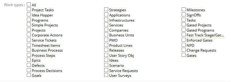 Select Work Types (Optional)