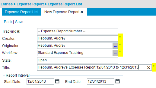 Required Fields Denoted Only with Asterisk