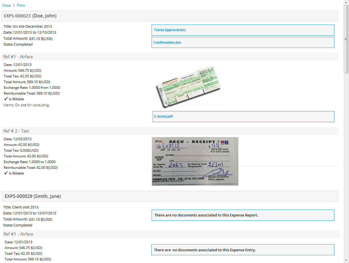 Improved Expense Receipt Preview