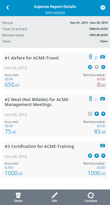 Expense Report Entry User Interface Changes