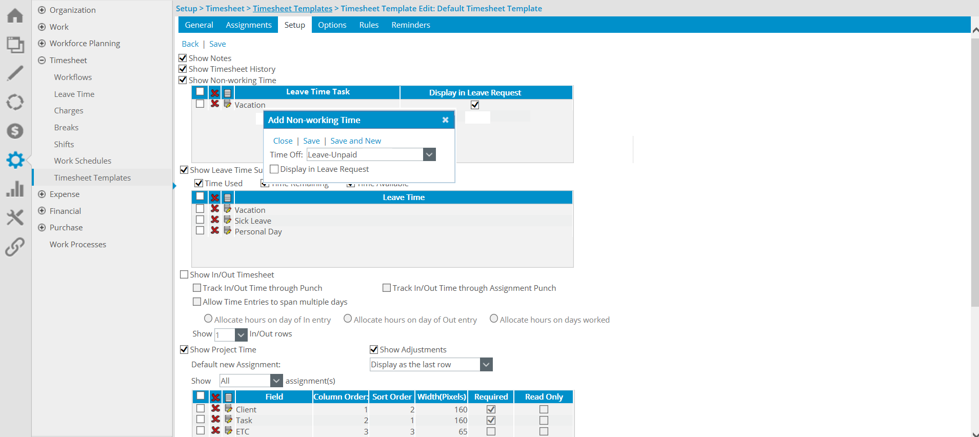 Filter Leave Time Task from Leave Request Form