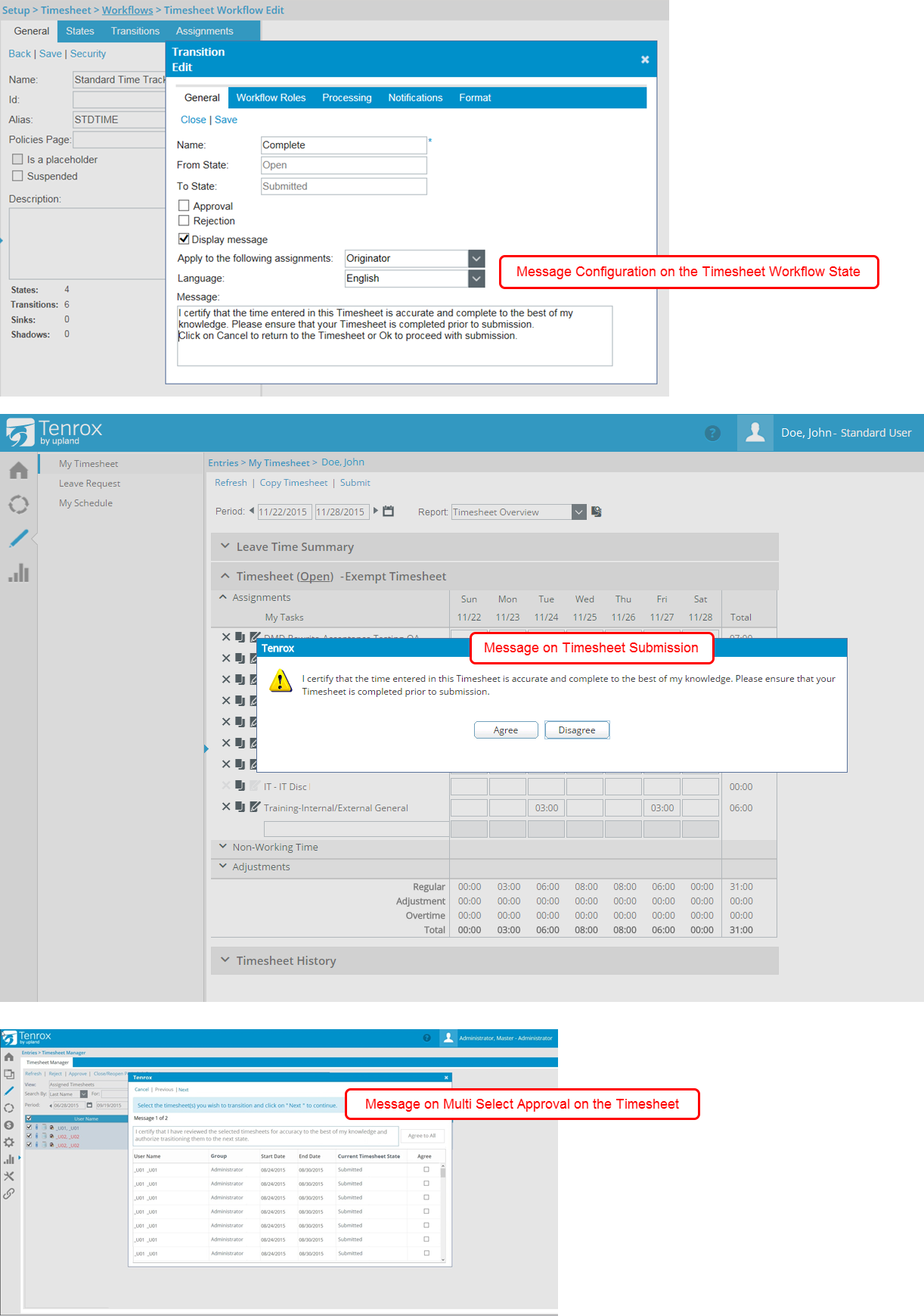 Timesheet Disclaimer (Electronic Signature)