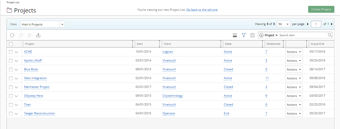 Project List