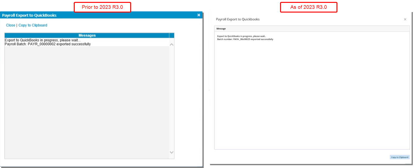 Improved Export Payroll logs