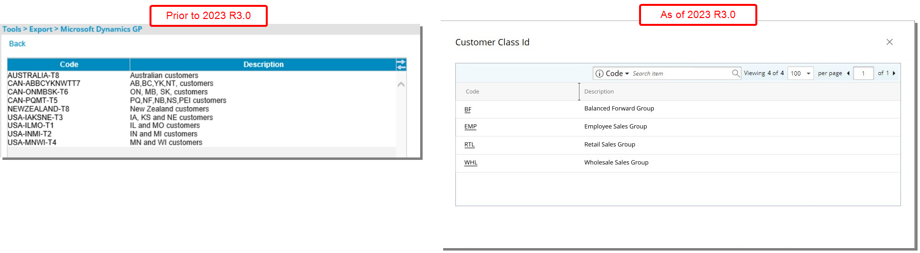 Improved Export pages