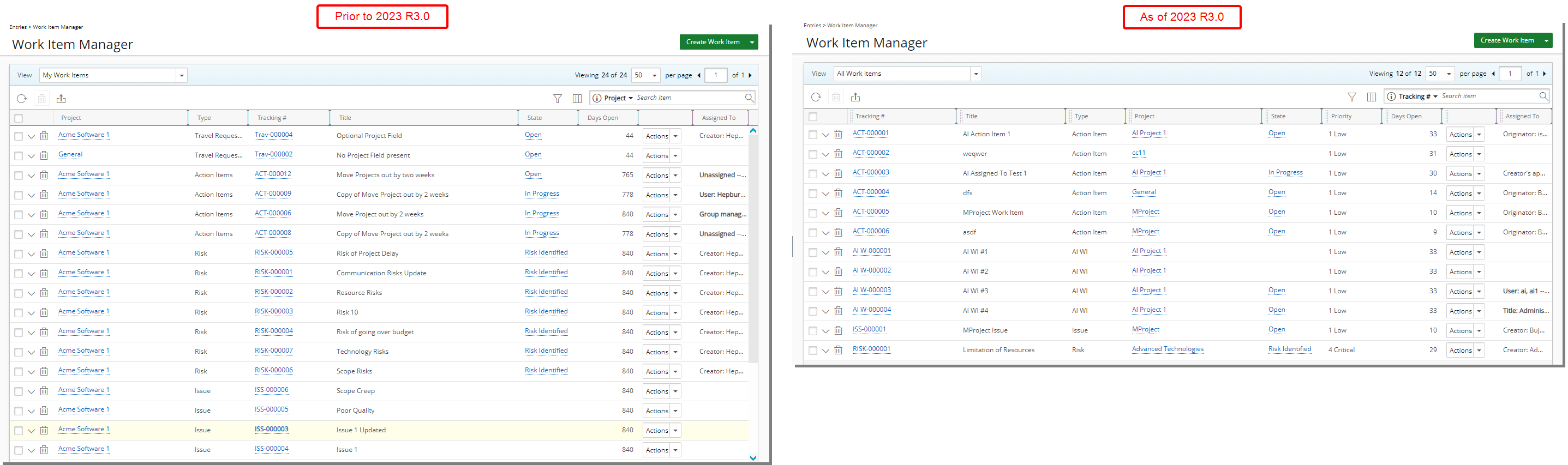 mproved Work Item Manager Columns