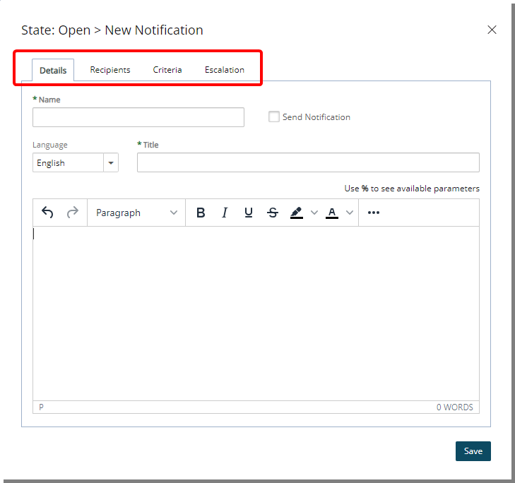 Redesigned Notification edit