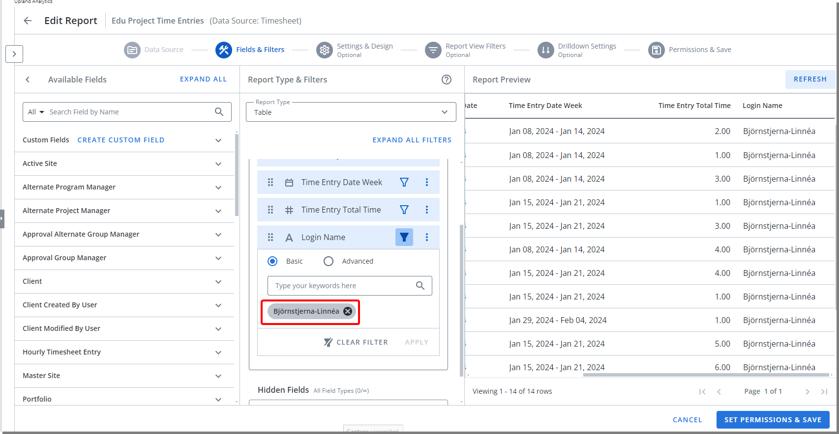 Non-English and special characters are now supported in Analytics filters