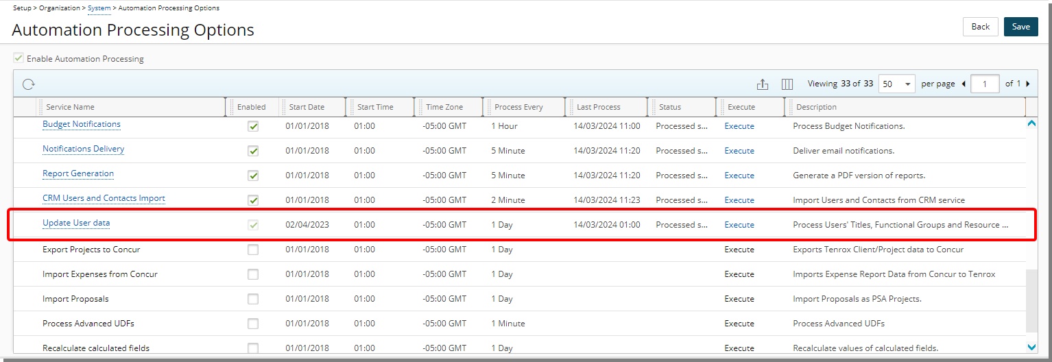 Update User data Automation Service