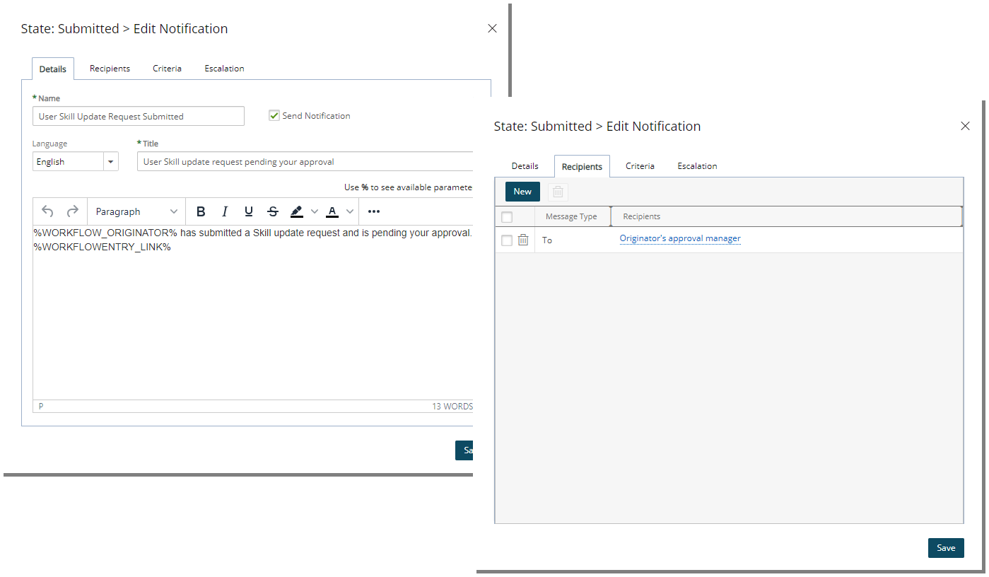 User Skill Update Work Item Workflow