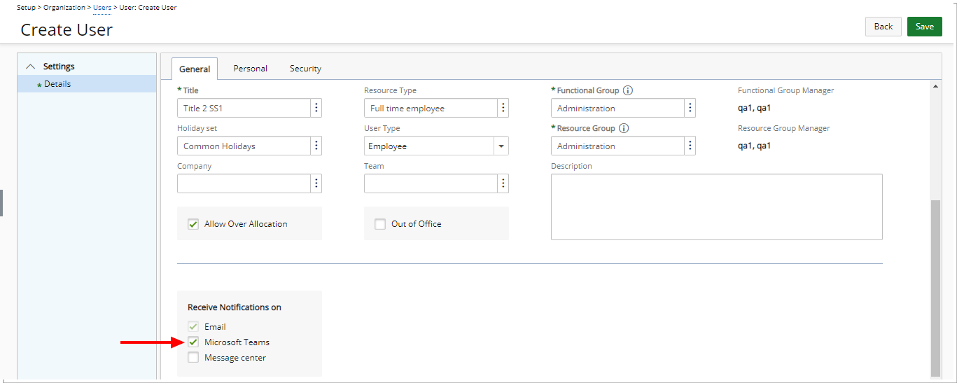 Enable Microsoft Teams for New Users