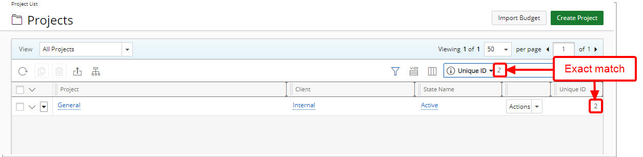 The returned result is an exact string match