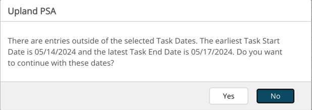 Both Task Start and End Dates are conflicting