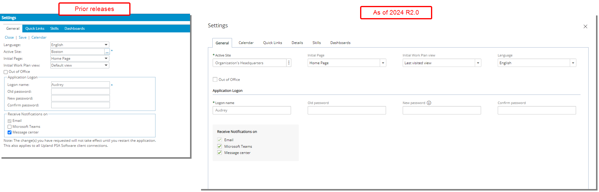 Improved Settings Page