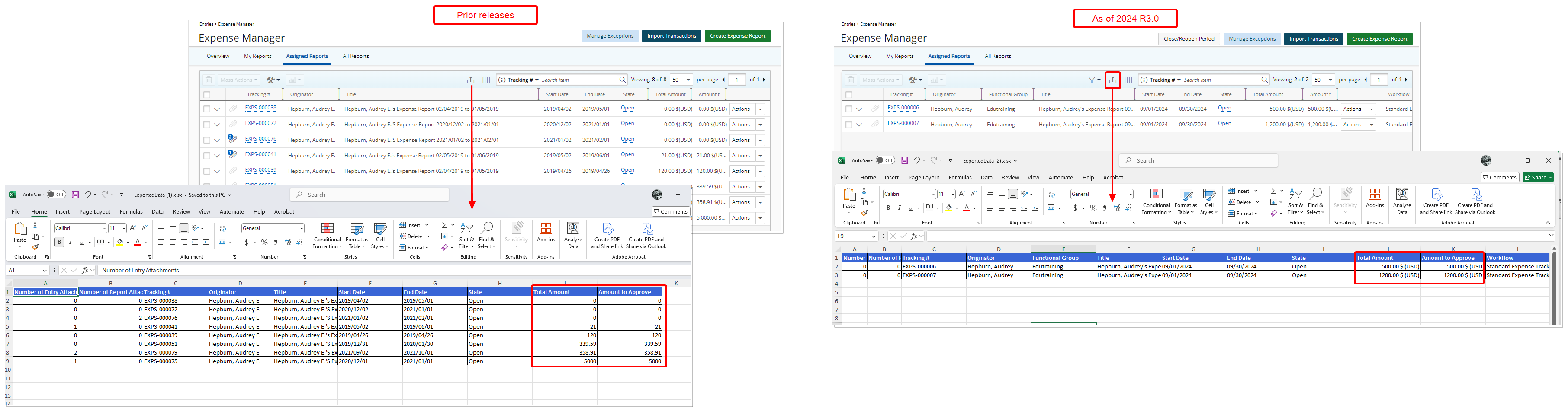 Download All Attachments When Viewing Expense Report Receipts