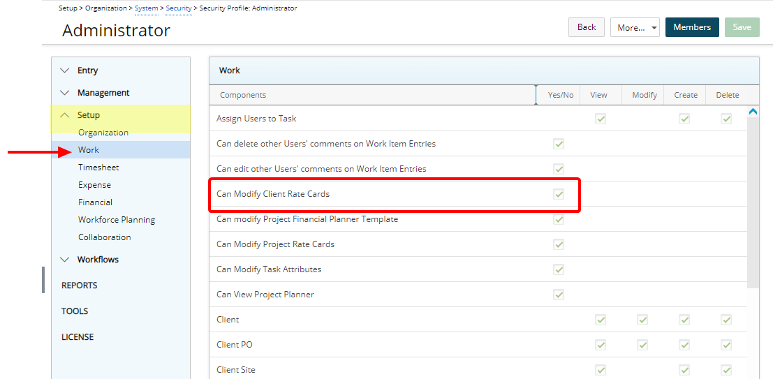 New Security Permission: Can Modify Client Rate Cards