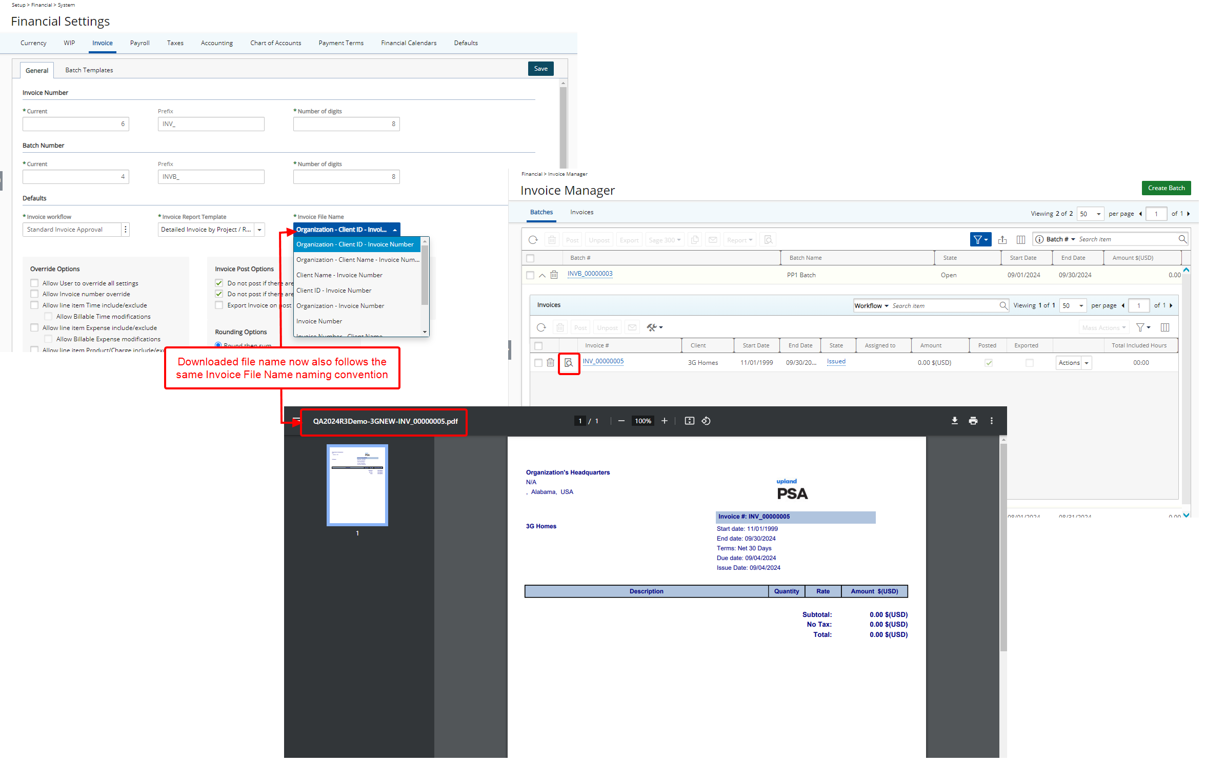 Improved Invoice Preview Naming Consistency for Easier Organization