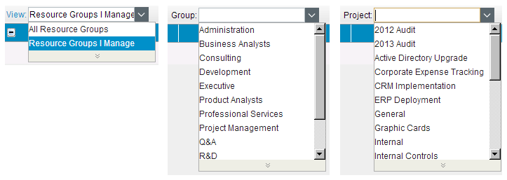 View, Group & Project