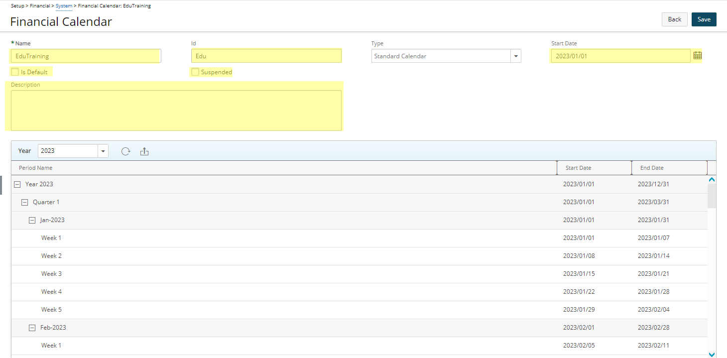 Change the editable information as required
