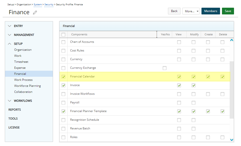 Select Financial Calendar