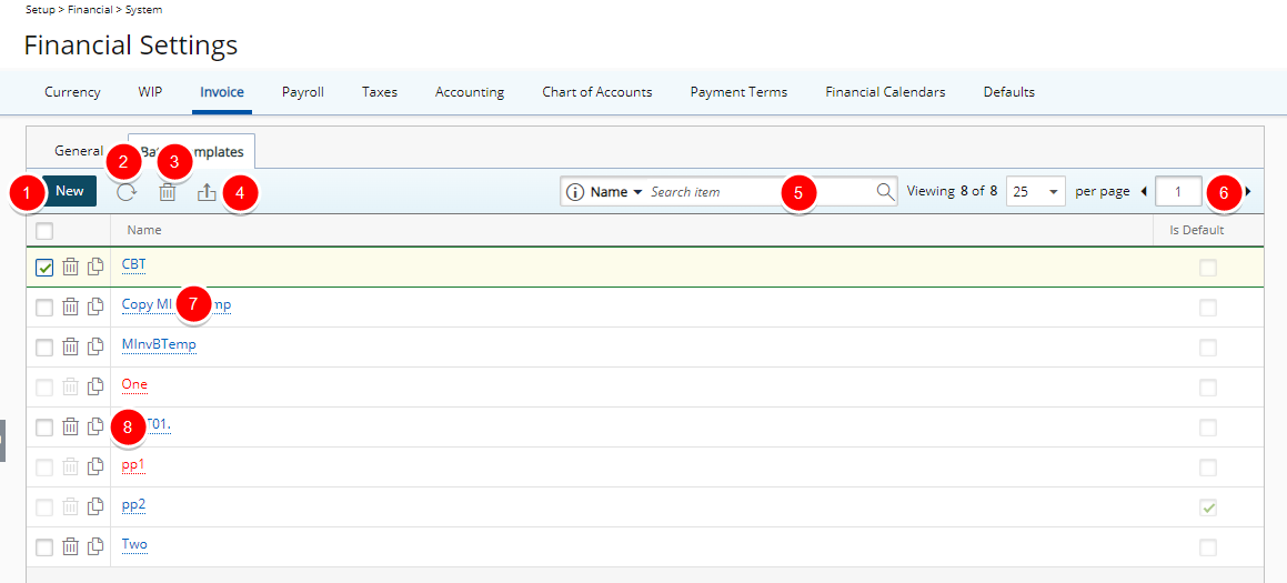 The Batch Templates tab