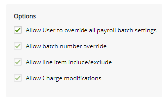 Specify Payroll Options