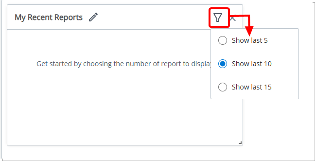 Set Number of Reports to be Displayed