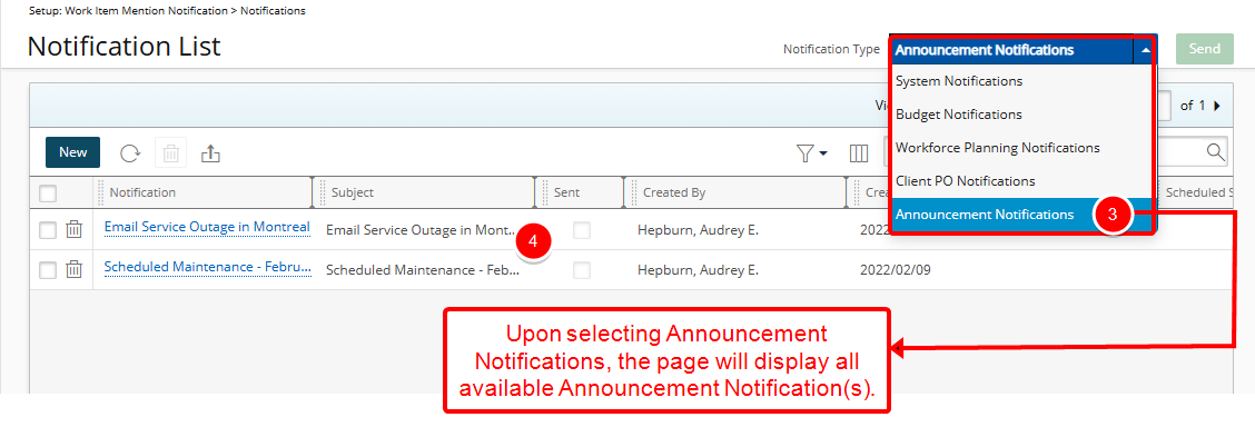 Select Client PO Notifications