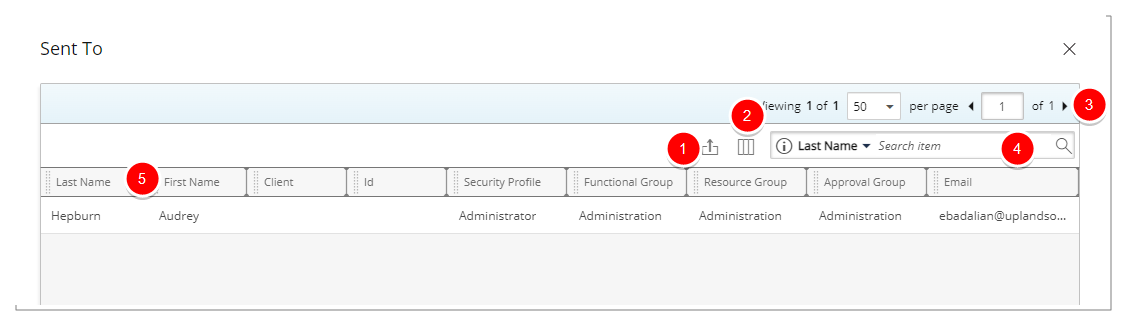 Access Notifications List